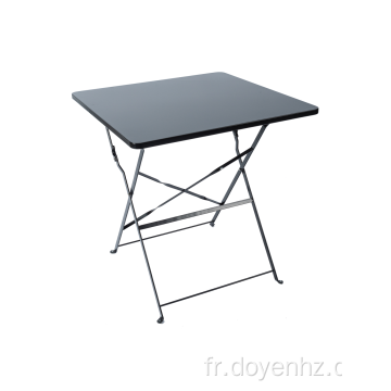 Table pliante carrée étirée en métal 70cm